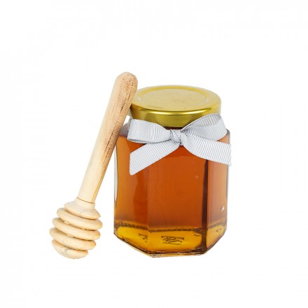 Jar of Honey With Honey Dipper