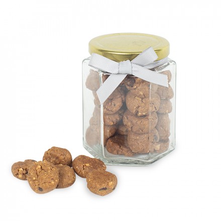 Large Jar of Cookies with label and ribbons (90 grams) - Almost Amos
